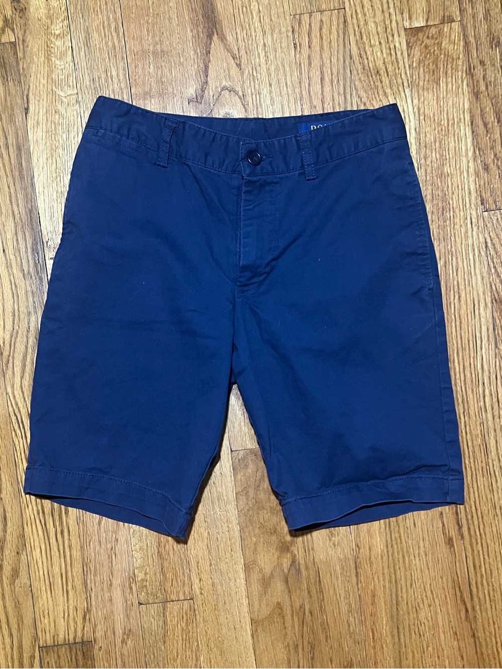 Polo Ralph Lauren Boys Chino Shorts Navy Size 12 8" Inseam Cotton Ivy Preppy